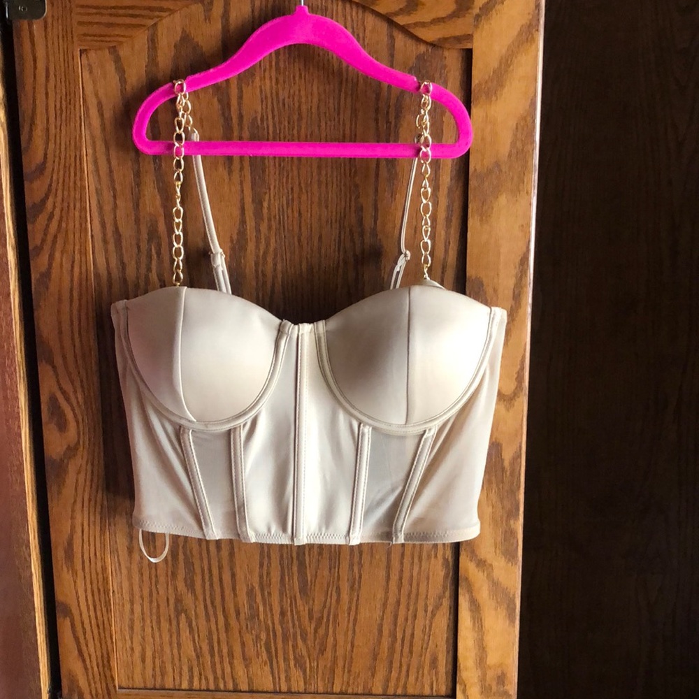 NEW NUDE BUSTIER TOP